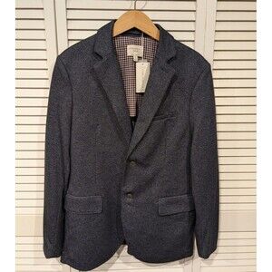 Construct Slim Fit 2‎ Button Sportscoat Blazer Mens Size 40 M Knit Stretch Navy
